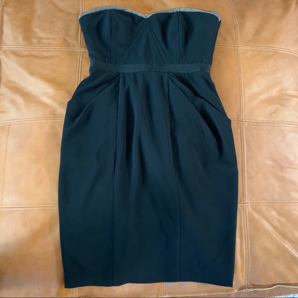 BCBG Max Azria “Daphne” bustier cocktail dress